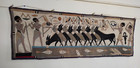Vintage Gorgeous Egyptian Applique Needlework Textile Tapestry Hanging Panel