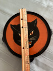 Antique 1950s T  Cohn Tin Litho Halloween Black Cat Tambourine Or Noisemaker 