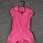 Ralph Lauren Romper Baby Girls 18 Months Pink Short Sleeve Elastic Waist Outfit