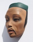 Rare Vintage 1930s Dorothy Margot Chinese Man Face Mask Miniature Wall Decor