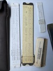 Vintage Pickett Model 2 Slide Rule In Handmade Saddle Leather Case Deci  Log Log