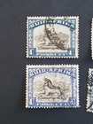 13x George Vi South Africa Sgo47  1950  Brown   Blue Used Previously Mounted