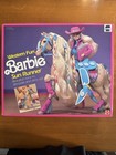 Nib Vintage Western Fun Barbie 9932 And Western Fun Sun Runner Horse 9961