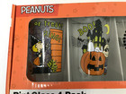 New Peanuts Halloween Pint Glass 4 Pack Set Snoopy Linus Charlie Brown