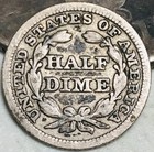 1848 Seated Liberty Half Dime 5c Ungraded Large Date Us Silver Coin Cc27186