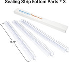 3pcs Shower Door Bottom Seal Strip 1 4 Inch Glass Frameless Leak Guard Kit