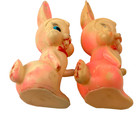 Vintage 1960s Made In Japan Pair Of Rabbits Rubber Squeak Toy 4 75 