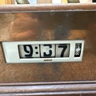 Vtg 1940 s Lawson Art Deco Electric Digital Roll Clock W  Horse Statue As Is