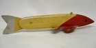 Vintage Fishing Minnesota George Randall Wood Fish Decoy Ice Fishing Spearing