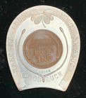 1934 Wheat Cent- Good Luck Penny - Encased - Keep And Never Go Broke Token