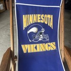 Vintage Minnesota Vikings Nfl Wood Chair Rocking Fold Deck Lounge Canvas Vegas