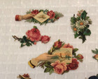 Vintage Victorian Era Paper Cut-outs   Embossed Die Cuts Of Flowers