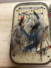 Vintage Old Fly Fishing Lure Flies Metal Box Folding Full Barn Find Maine