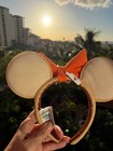  new  Disney Aulani Exclusive Canvas Raffia Oahu Mickey Mouse Ears Headband