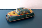Army Staff Car Vintage Japan Tin Litho Friction Toy