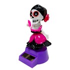 Solar Dancing Toy Halloween Skeleton Women Solar Powered Shaking Head Decor