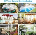20-100ft Misting Cooling System Patio Garden Mister Nozzle Irrigation Water Usa