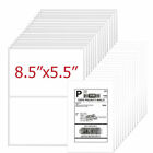 4000 Premium 8 5  X 5 5  Half Sheet Self Adhesive Shipping Labels Rounded Corner
