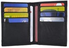 Black Genuine Leather Men s Bifold Wallet Id Credit Card Holder New