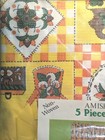 Vintage Plastic 60 s 70 s Curtain Retro Amish Ruffled Set New Old Stock Orange 
