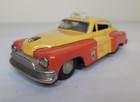1950 s Vintage Ahi Brand Toy Co  Tin Lithograph Yellow Cab Taxi  Japan Friction