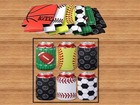 Coozie Sports Koozie Can Drink 6 Different Patterns Set Insulated Neoprene New