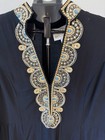 Nicoblu Noor Black Embellished Long Tunic Maxi Dress Size 12