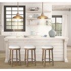 Barstools Set Of 2  Wooden 360 Degree Swivel Seat Counter Bar Stool  Height 26 