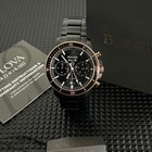 Bulova - Marine Star Black Dial Men s Quartz Watch New With Tags  98b302 