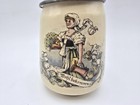Vintage Villeroy   Boch Mettlach Tumbler    1025 Lady W peacock  Germany 3 10l