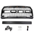 For 2015-2017 Ford F150 Grille Raptor Style Front Bumper Grill W led Matte Black