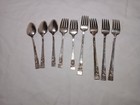 Lot 9 Vintage 1936 Oneida Community Coronation Silver Plate 6 Forks 3 Teaspoons