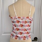 Hanky Panky Stretch Lace Floral Cami Camisole Top Size M Lingerie Pink Red Usa