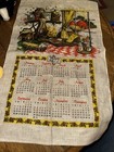 Vintage Irish Linen 1977 Calendar Tea   Kitchen Towel Mint Condition