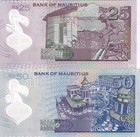 Mauritius Set 2 Pcs  25 50 Rupees 2021 2023 P 64 P 65 New Sign Polymer Unc