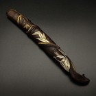 Vintage Japanese Bronze Short Sword Katana Saya Sheath Samurai From Japan