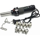 110v Lcd Plastic Welding Hot Air Torch Gun Welder Pistol Soldering Tool Nozzles