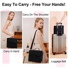 Large Makeup Carrying Train Case For Women  Black Travel Bag Storage Box 4 Ti   