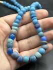 Very Rare Antique African Old Trading Unique Blue Glass Beads
