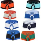 Mens Boxer Briefs Open Butts Underwear Shorts Bulge Pouch Trunks Underpants