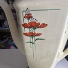 1931 Vintage Royal Rochester Red Poppy Art Nouveau With Creamer Sugar Bowl 