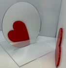  2-pack  Acrylic Circle Disc - 1 8  Thick - Silver Mirror - 4  Diameter