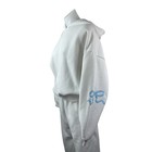 Edikted White Hoodie Sweatshirt Wide Leg Sweat Pants Athletic Activewear Set S m