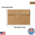 Eorta 10 Pcs Kraft Paper Envelope Vintage Envelope Pockets With Button And St