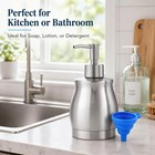 Stainless Steel Countertop Soap Dispenser Liquid Bottle And Pump  Suitable For V