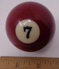   7 Ball Used Replacement Pool Table Billiard Ball - Standard 2 25  Size  2-1 4 
