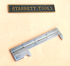 Antique The L s  Starrett No  296  Steel Slide Caliper Rule  Usa Made            