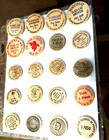 52 Wooden Nickel Token Set Puerto Rico 6 Jumbo Good For Coin Ficha Vale Medalla 