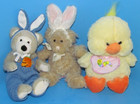 Lot Of 3 Easter Plushies  Russ Babbit Unbranded Bear Hugfun Chick 9-10  L  k