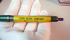 Vintage John Deere Co  Syracuse New York Green Yellow Advertising Ballpoint Pen